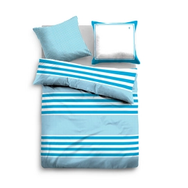 Bettwäsche Tom Tailor Mako-Satin Stripes Hellblau