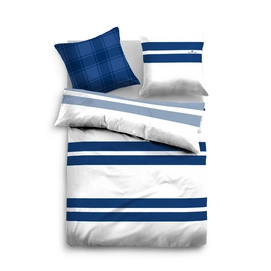 Bettwäsche Tom Tailor Mako-Satin Big Stripes Blau