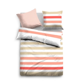 Bettwäsche Tom Tailor Mako-Satin Streifen Coral