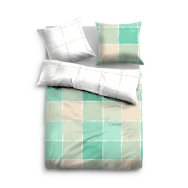 Bettwäsche Tom Tailor Mako-Satin Tiles Grün