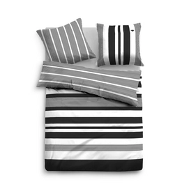 Bettwäsche Tom Tailor Mako-Satin Striped Grau