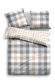 Bettwäsche Tom Tailor Grau Kariert Mako-Satin