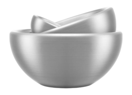 Set 3 Ciotole da Portata termiche in Acciaio Inox Bodum Midora, Varie Misure