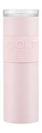 Bottiglia termica in Acciaio Inox e Silicone Bodum Travel Mug 600 ml, Rosa fragola