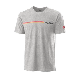 Tennis Shirt Wilson Men Pro Staff Tech Tee Heather Grey
