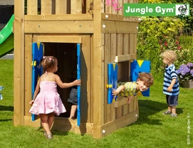 Speelset Jungle Gym Jungle Cottage + Playhouse 145 Rood