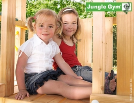 Speelset Jungle Gym Jungle Lodge + Balcony Rood