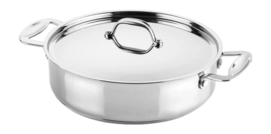 Saute Pots and Pans Mepra Glamour Stone Silver 26 cm
