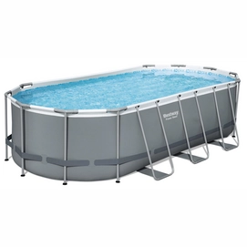 Pool Bestway Power Steel Set Oval Grau (549 x 274 x 122 cm)