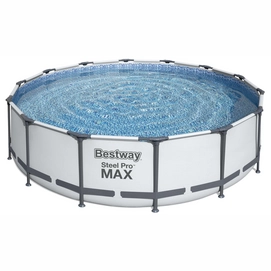 Pool Bestway Power Steel Pro Max Set Rund Grau (427 x 427 x 107 cm)