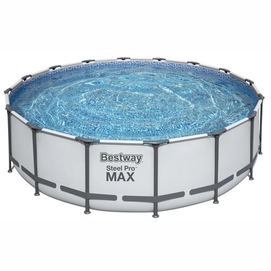 Pool Bestway Power Steel Pro Max Set Rund Grau (488 x 488 x 122 cm)