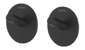 Handtuchhaken Tiger Rondo Matt Schwarz (Set von 2)