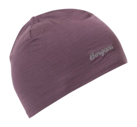 Bonnet Bergans Enfant Wool Junior Beanie Dark Ruby Purple - Taille 54