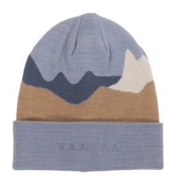Bonnet Bergans Unisexe Vaagaa Fine Knit Wool Beanie Husky Blue/Warm Sand