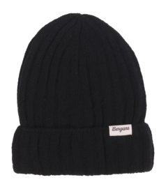 Beanie Bergans Unisex Rabot Mount Rib Wool Beanie Black