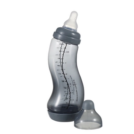 Babyfles Difrax Natural-S 250 ml Grijs