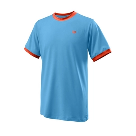 Tennisshirt Wilson Competition Crew Coastal Blue Jungen-L