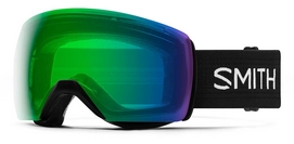 Skibril Smith Skyline XL Black / ChromaPop Everyday Green Mirror