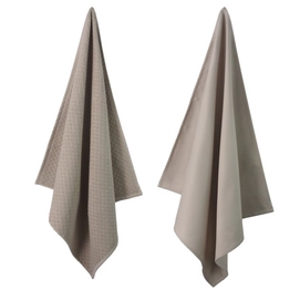 Combiset Elias Solid Keukendoek & Theedoek Taupe