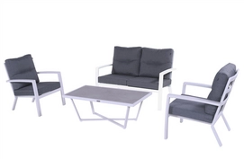 Loungeset Hartman Canberra 2+2+1 White Ash Grey Olefin
