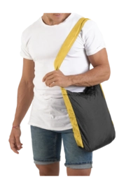 Schoudertas Ticket To The Moon Eco Bag Small Dark Grey Dark Yellow