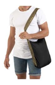 Schoudertas Ticket To The Moon Eco Bag Small Black Brown