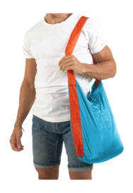 Schoudertas Ticket To The Moon Eco Bag Medium Aqua Orange