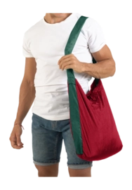 Schoudertas Ticket To The Moon Eco Bag Medium Burgundy Dark Green