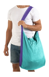 Schoudertas Ticket To The Moon Eco Bag Large Turquoise Purple