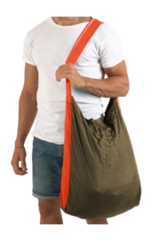 Schoudertas Ticket To The Moon Eco Bag Large Brown Orange