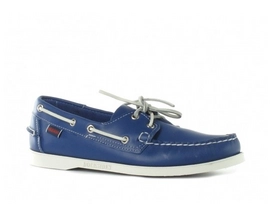Sebago Docksides Leer Dazzling Bleu