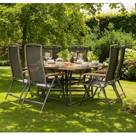 Tuinstoel Hartman Raffaelo Recliner Rec.Teak Grijs