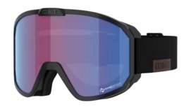 Masque de Ski Bliz Rave Black-Blanc Logo / Violet/Blue