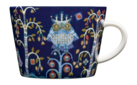 Tazza per cappuccino, caffè e tè Iittala Taika 200 ml, Con manico, Porcellana, Gufo, Blu