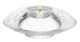 Theelichthouder Orrefors Discus Frosted
