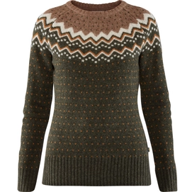 Pull Fjällräven Women Övik Knit Sweater Deep Forest-XS