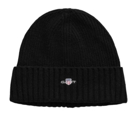 Muts GANT Unisex Shield Wool Beanie Black
