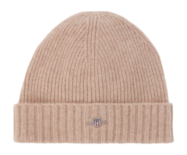 Muts GANT Unisex Shield Wool Beanie Dry Sand