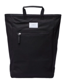 Rugzak Sandqvist Tony Black With Black Leather 24
