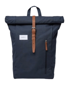 Rucksack Sandqvist Unisex Dante Navy With Cognac Brown Leather '24