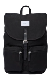 Sac à Dos Sandqvist Roald Black With Black Leather 24