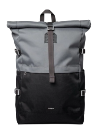 Rucksack Sandqvist Unisex Icon Rolltop Multi-coloured Dark With Black Leather L