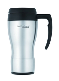 Thermal Mug Thermos Stainless Steel Silver Black 450ML