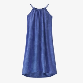 Dress Patagonia Women June Lake Swing Dress Coral Colony Float Blue