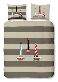 Dekbedovertrek Good Morning Lighthouses Grijs Katoen