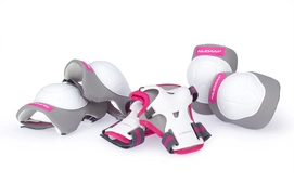 Kit de Protection Nijdam Junior Fusion Gris Blanc Fuchsia