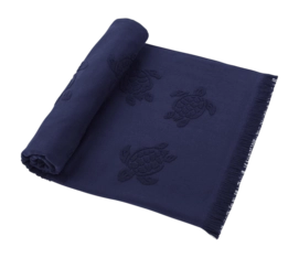 Serviette de Plage Vilebrequin Turtles Jacquard Navy Blue (100 x 180 cm)