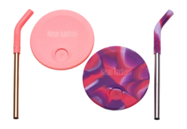 Deckel Klean Kanteen Kid Cup Straw Lid Pink Tie Dye (2er-Set)