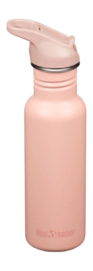Water Bottle Klean Kanteen Classic Narrow 532ml Flip Seal Sport Cap Peach Parfait