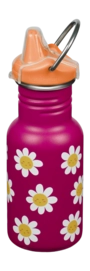 Wasserflasche Klean Kanteen Classic Narrow 355ml Sippy Cap Kinder Happy Flowers